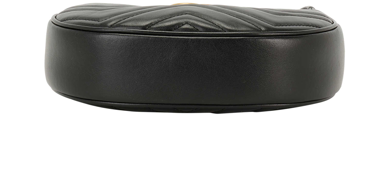 GG Marmont Half-moon Mini Bag, &pound;750, Handbags, Black, Leather, Top view